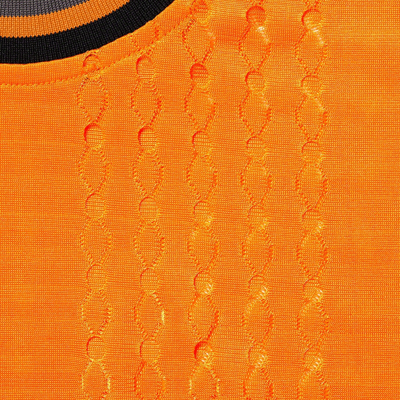 Perforated Stripe Warm Up Top view 9